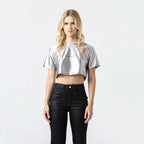 LENA CROP TOP WOMEN SILVER - Monastery | Tienda Oficial Colombia