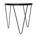 MESA DE CENTRO STARKEN GLASS TOP REDONDA BLACKWHITE
