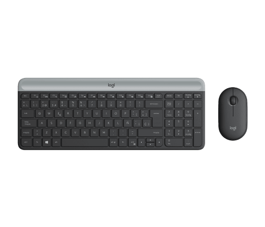TECLADO/MOUSE LOGITECH MK470 SLIM SPA WIRELESS BLACK GRAPHITE