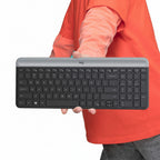 TECLADO/MOUSE LOGITECH MK470 SLIM SPA WIRELESS BLACK GRAPHITE
