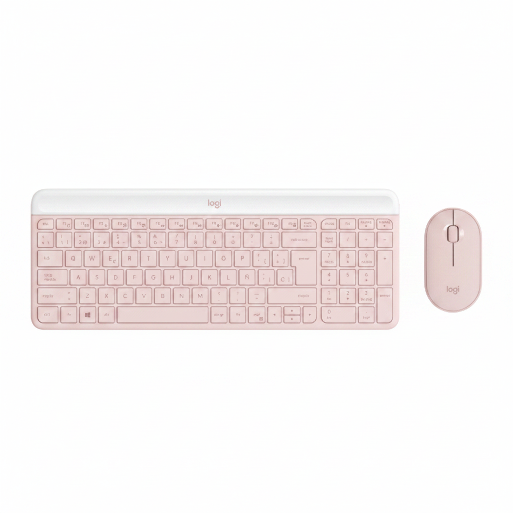 TECLADO/MOUSE LOGITECH MK470 SLIM SPA WIRELESS ROSE