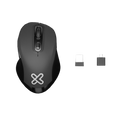 MOUSE KLIPX BIGLIDER PTICO WIRELESS USBAUSBC BLACK