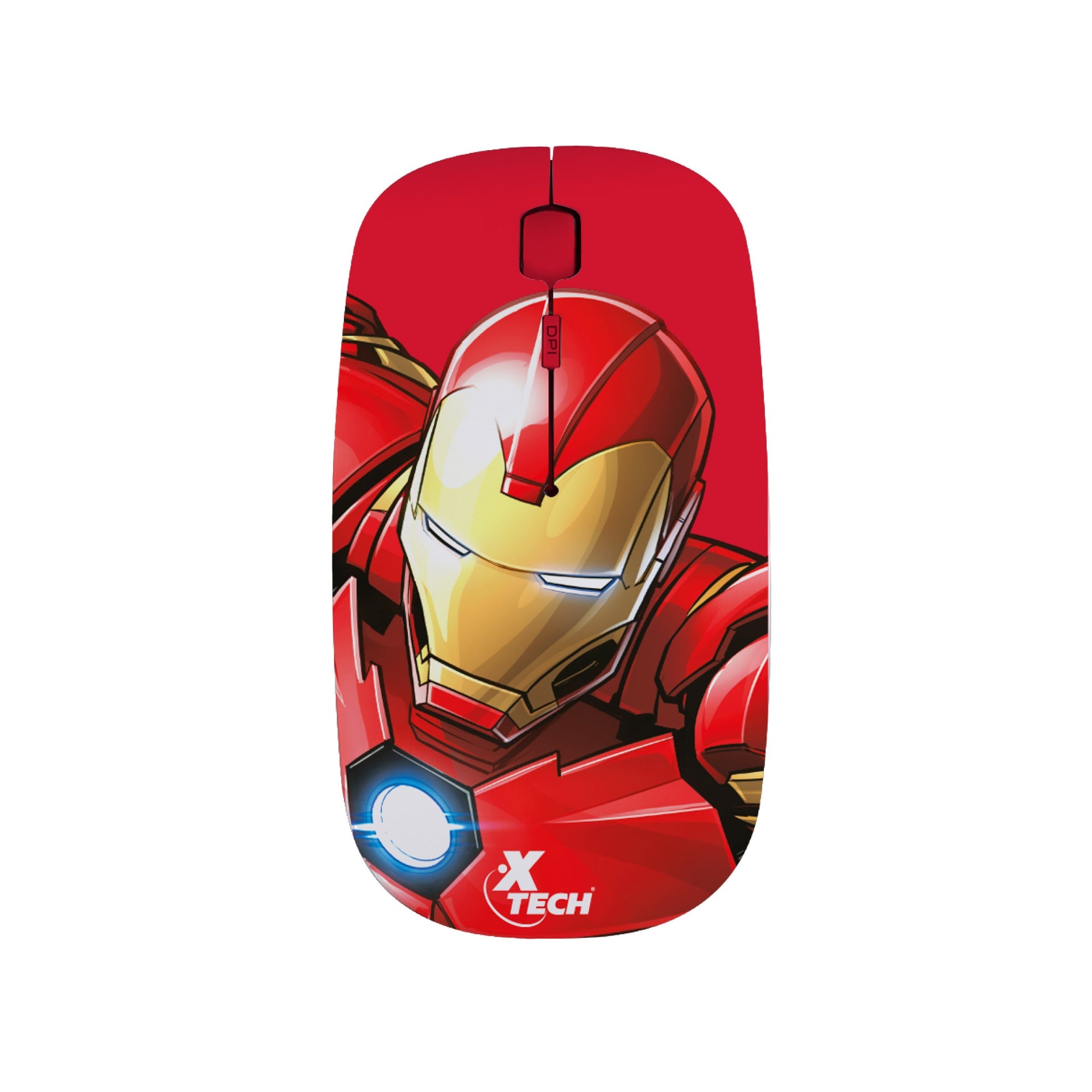 MOUSE XTECH OPTICO IRON MAN WIRELESS RED