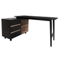 MUEBLE  EJECUTIVO STARKEN STEEL LEGS MELAMINA 16M BLACK