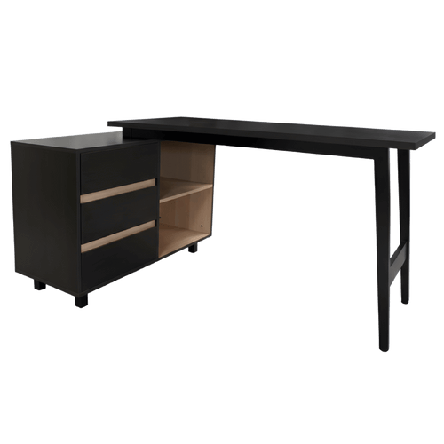 MUEBLE  EJECUTIVO STARKEN STEEL LEGS MELAMINA 16M BLACK