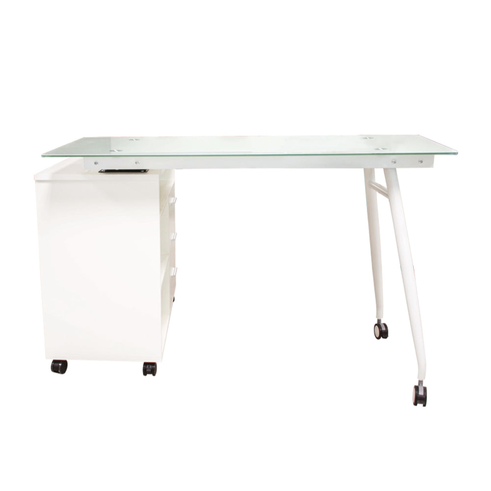 MUEBLE  STARKEN EN MDF GLASS TOP WHITE