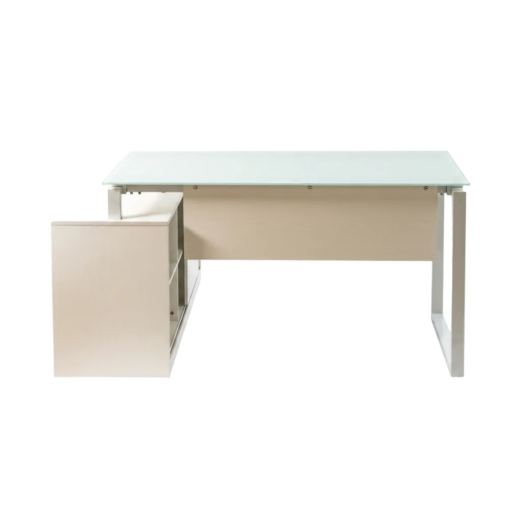 MUEBLE  STARKEN GLASS TOP 16M GRAINED WHITE