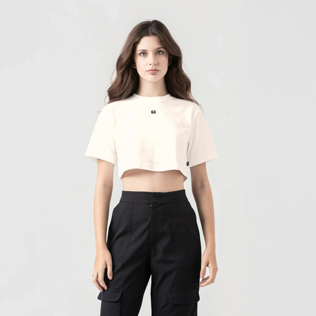 NAIA CROP TOP WOMEN WHITECAP GRAY - Monastery | Tienda Oficial Colombia