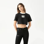 NOORA CROP TOP WOMEN BLACK - Monastery | Tienda Oficial Colombia