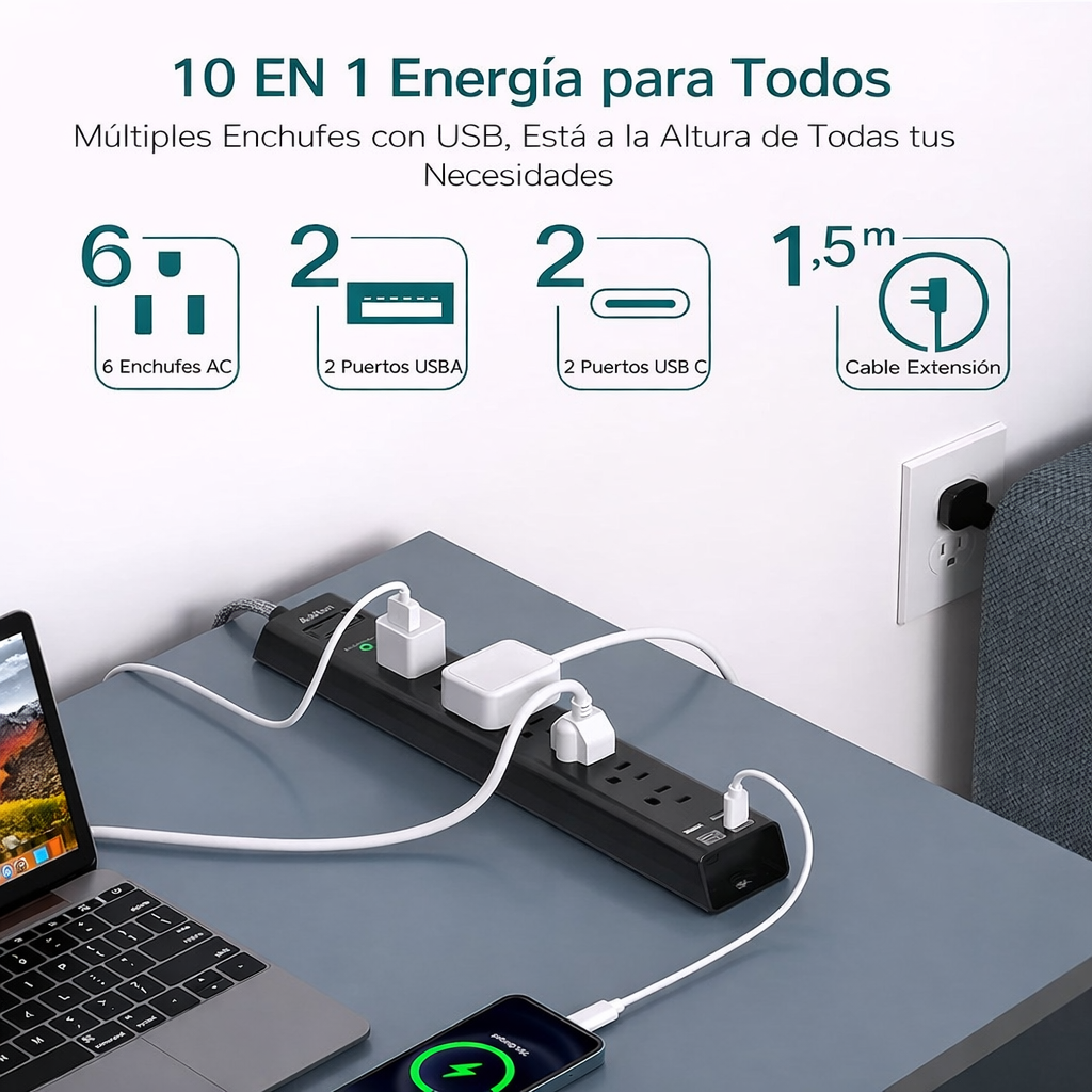 Regleta Addtam / Proteccion De Voltage