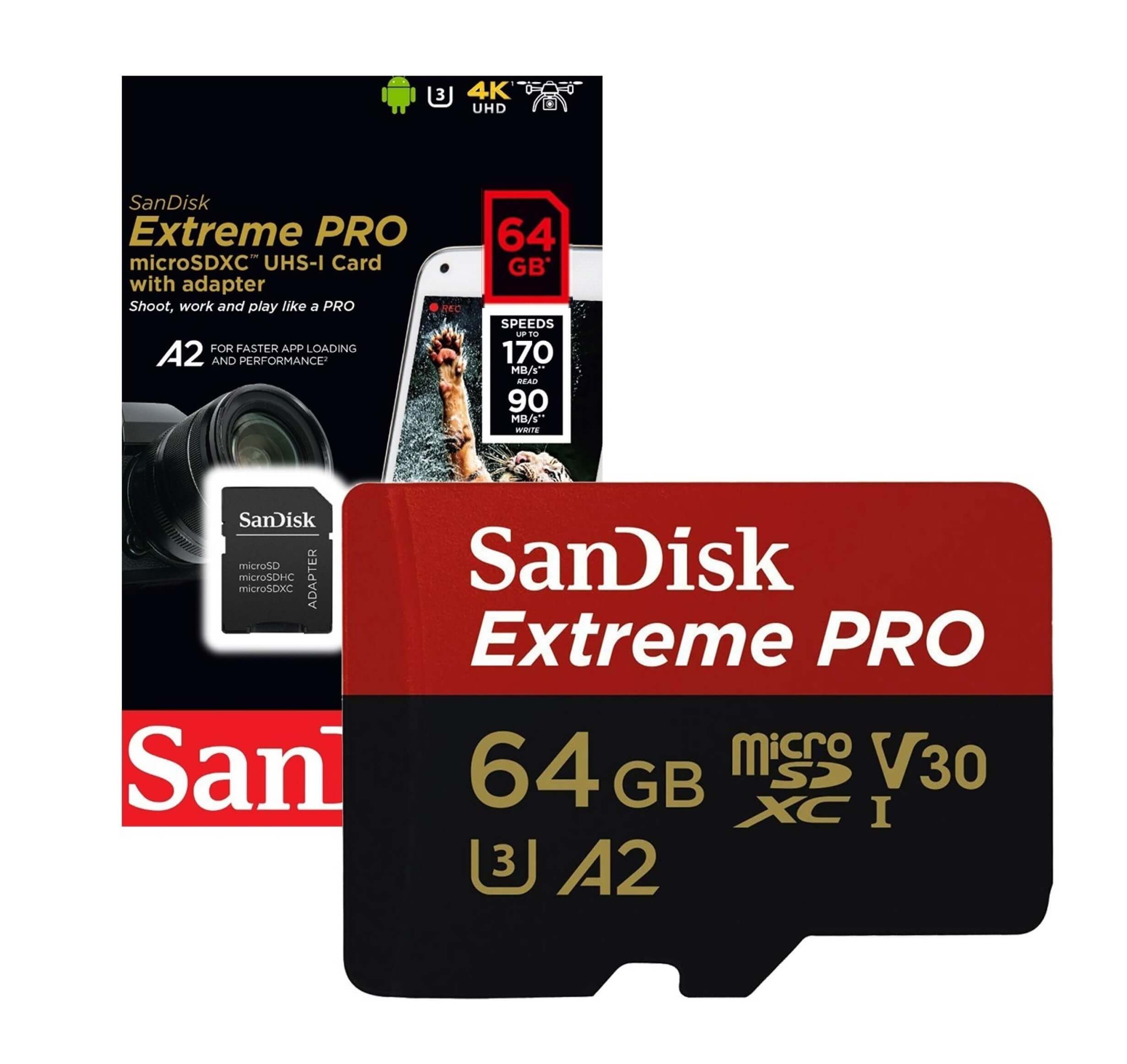 Memoria Micro SD Sandisk Extreme PRO 64gb