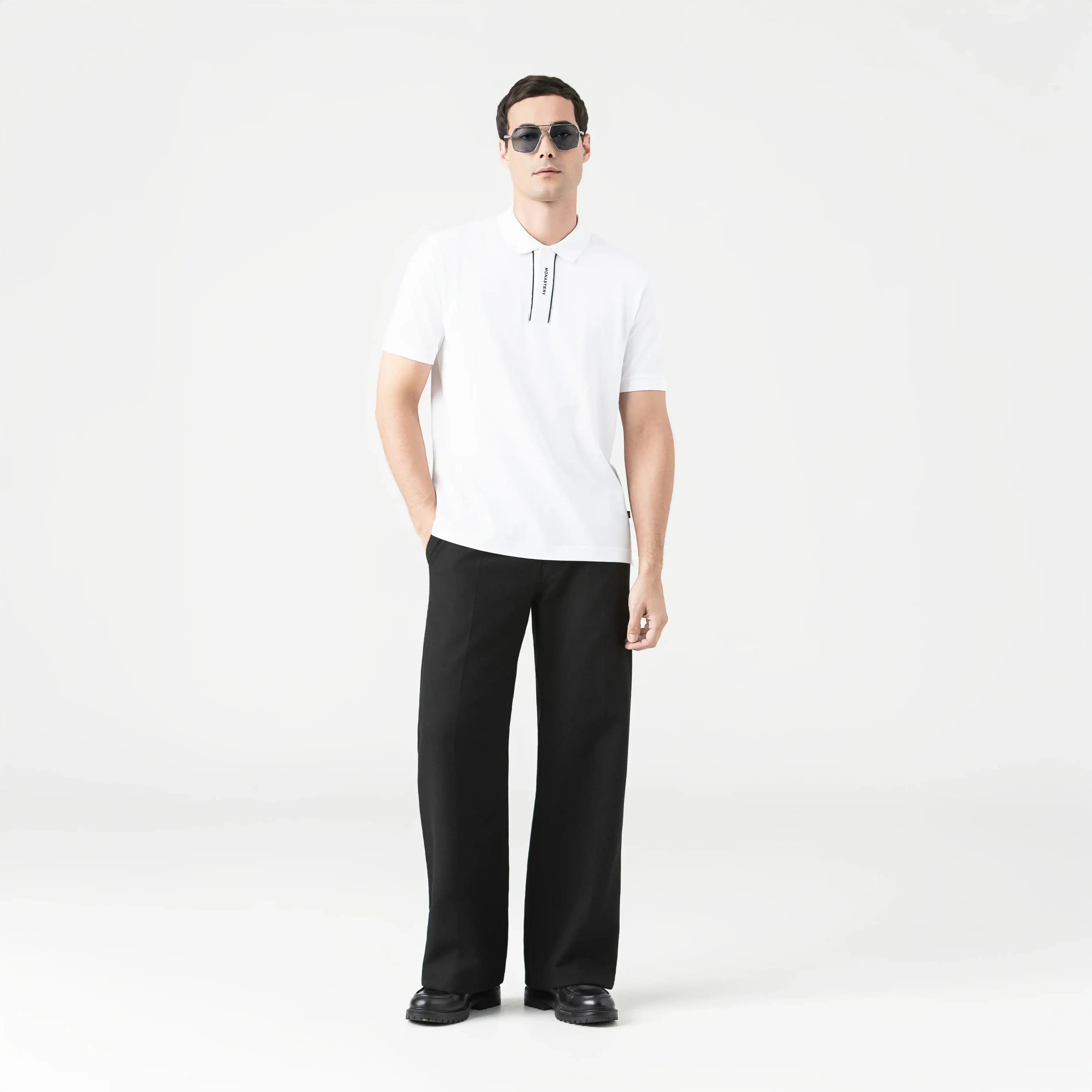 OTHAR POLO MEN WHITE - Monastery | Tienda Oficial Colombia