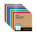 PAPEL CRICUT PERMANENT VALUE VINYL SAMPLER 12X12IN  RAINBOW