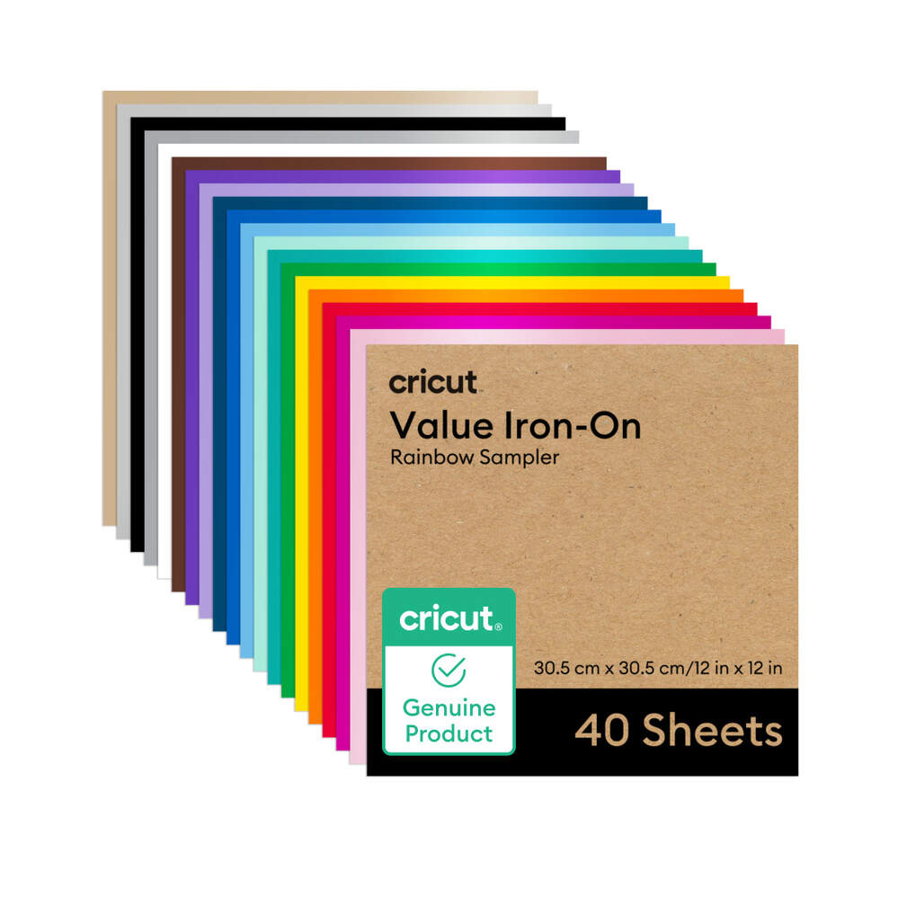 PAPEL CRICUT VALUE IRONON SAMPLER 12X12IN  RAINBOW