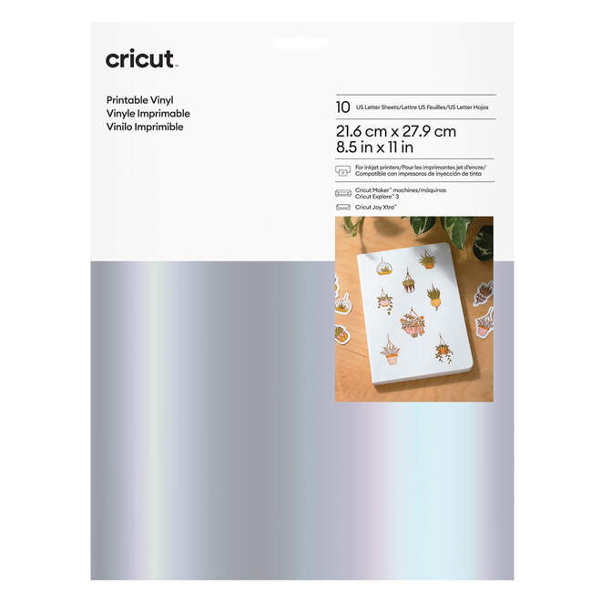 PAPEL VINILO CRICUT 85x11 SILVER