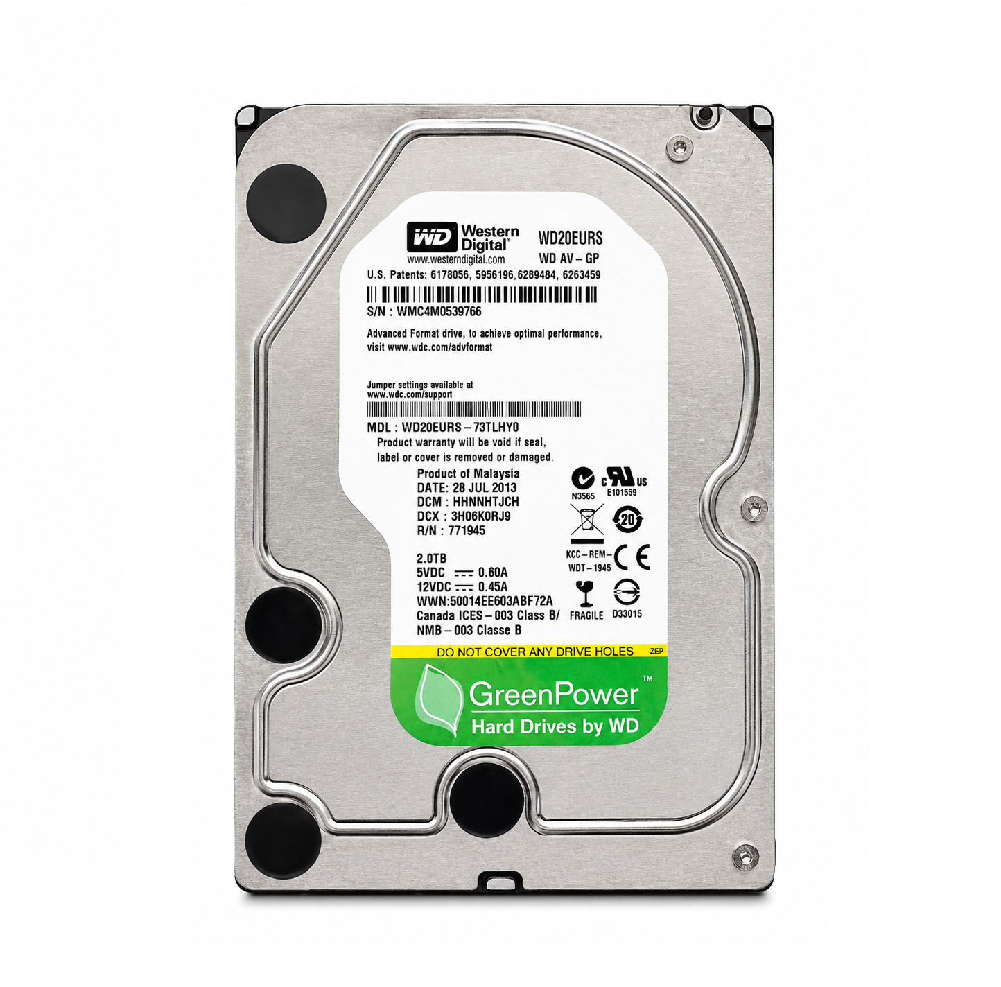 Disco Duro Interno Western Digital WD AV-GP 2TB 3.5" Para DVR Y Videovigilancia