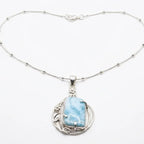 Collar de plata con larimar