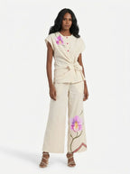 Conjunto de lino orquídea