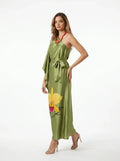 Vestido asimétrico pistacho
