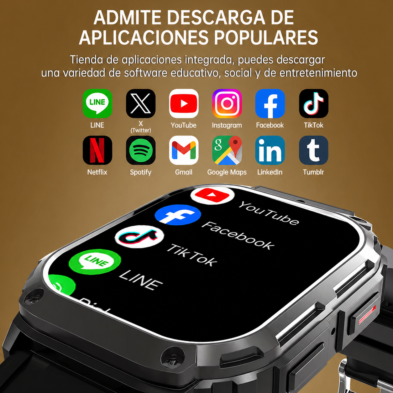 Reloj Inteligente Q80 Con Memoria De 2GB+64GB y Pantalla HD de 1.95”