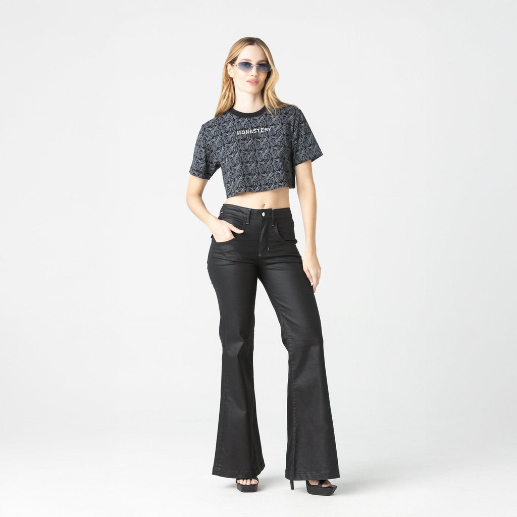 QINA CROP TOP WOMEN BLACK - Monastery | Tienda Oficial Colombia