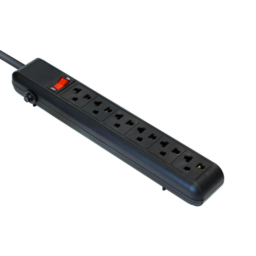 REGLETA ARGOM 6 SALIDAS 110V BLACK