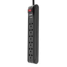 REGLETA FORZA 6 SALIDAS 110V220V BLACK