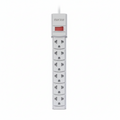 REGLETA FORZA 6 SALIDAS 110V220V WHITE