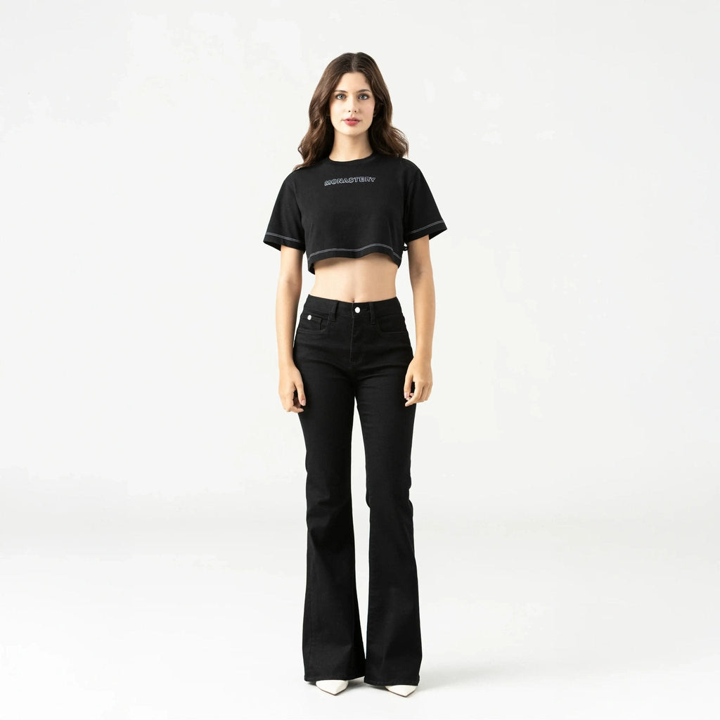 ROISIN CROP TOP WOMEN BLACK - Monastery | Tienda Oficial Colombia