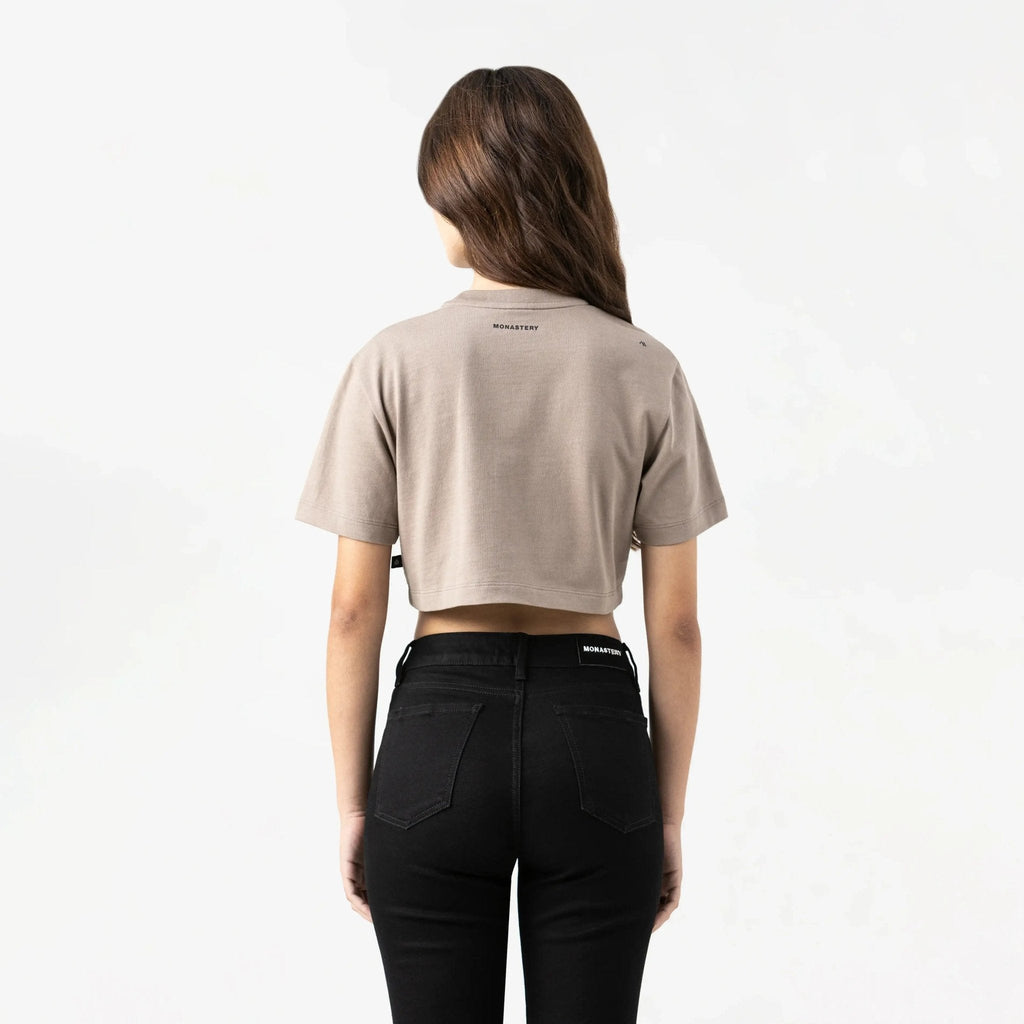 ROISIN CROP TOP WOMEN TAUPE GRAY - Monastery | Tienda Oficial Colombia