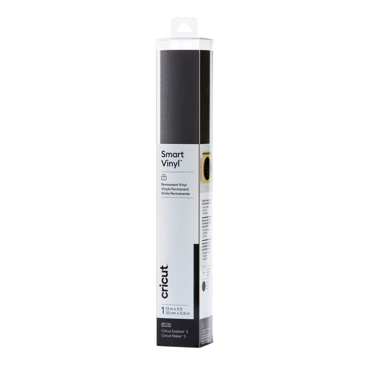 ROLLO DE PAPEL CRICUT SMART PERMANENT SHIMMER VYNIL 13IN X 3FT BLACK