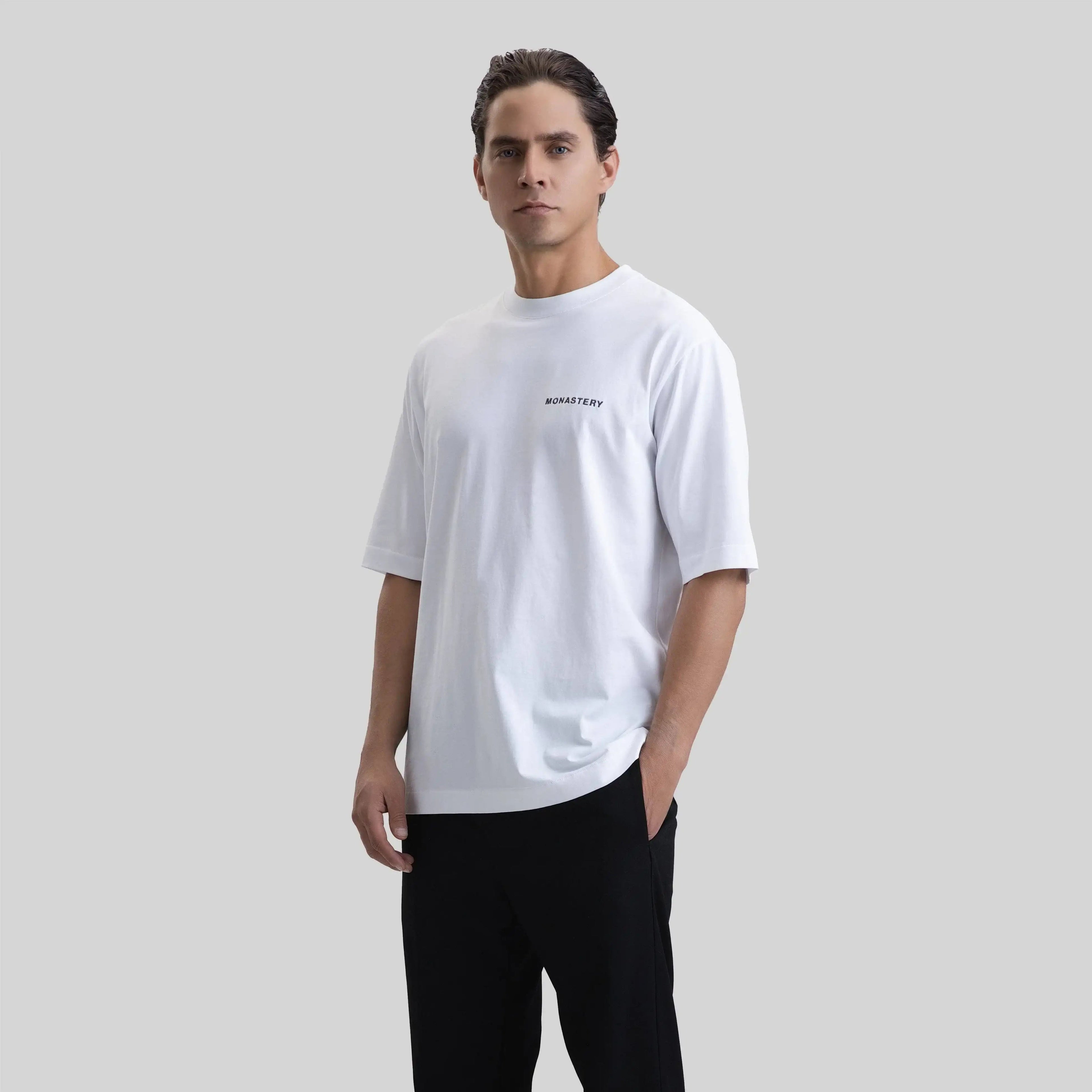 RUSTON T-SHIRT OVERSIZED WHITE - Monastery | Tienda Oficial Colombia