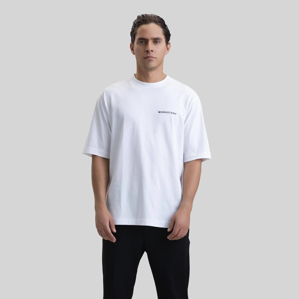 RUSTON T-SHIRT OVERSIZED WHITE - Monastery | Tienda Oficial Colombia