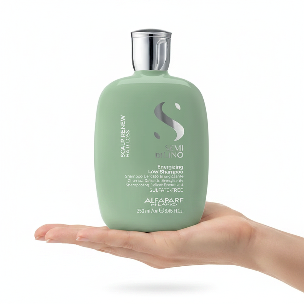 Semi Di Lino Scalp Renew sostenido por una mano