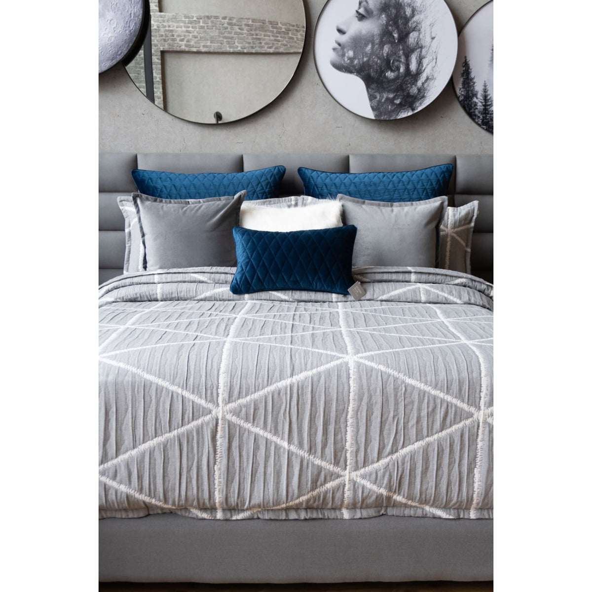 Set Duvet Porto Gris, decorativo, plumón, cama, habitación, acolchado, edredon, duvet