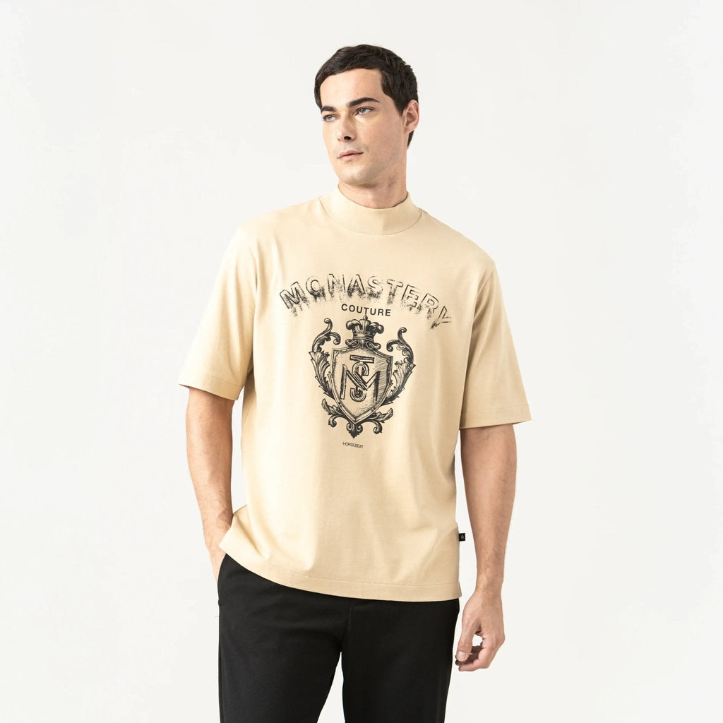 SHEVAL T - SHIRT OVERSIZED MEN IRISH CREAM - Monastery | Tienda Oficial Colombia