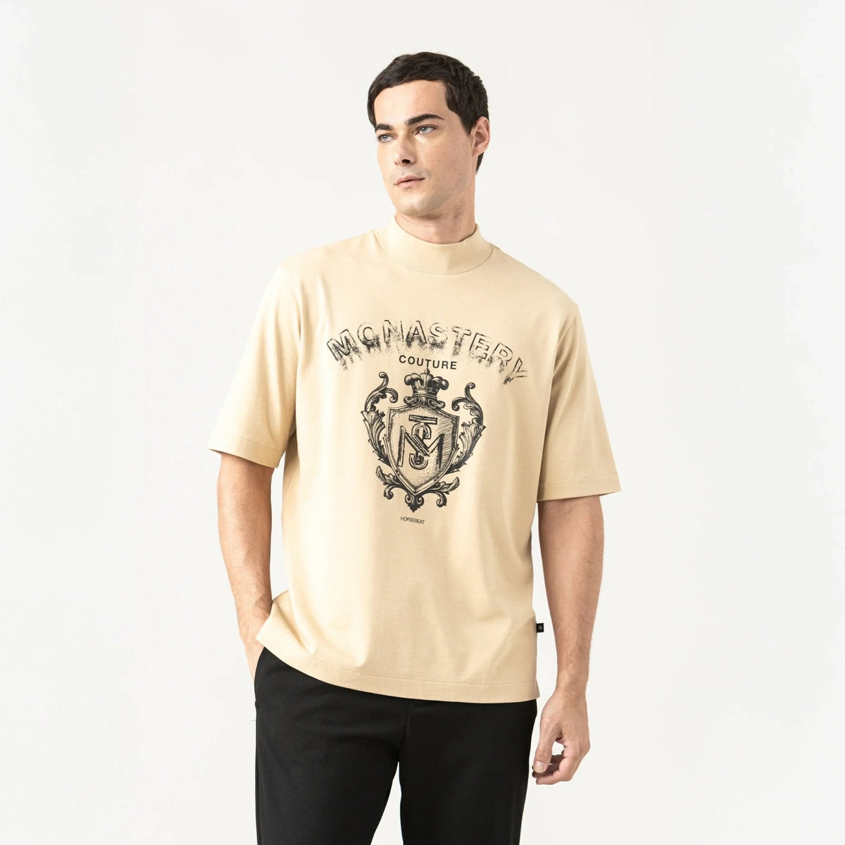 SHEVAL T - SHIRT OVERSIZED MEN IRISH CREAM - Monastery | Tienda Oficial Colombia