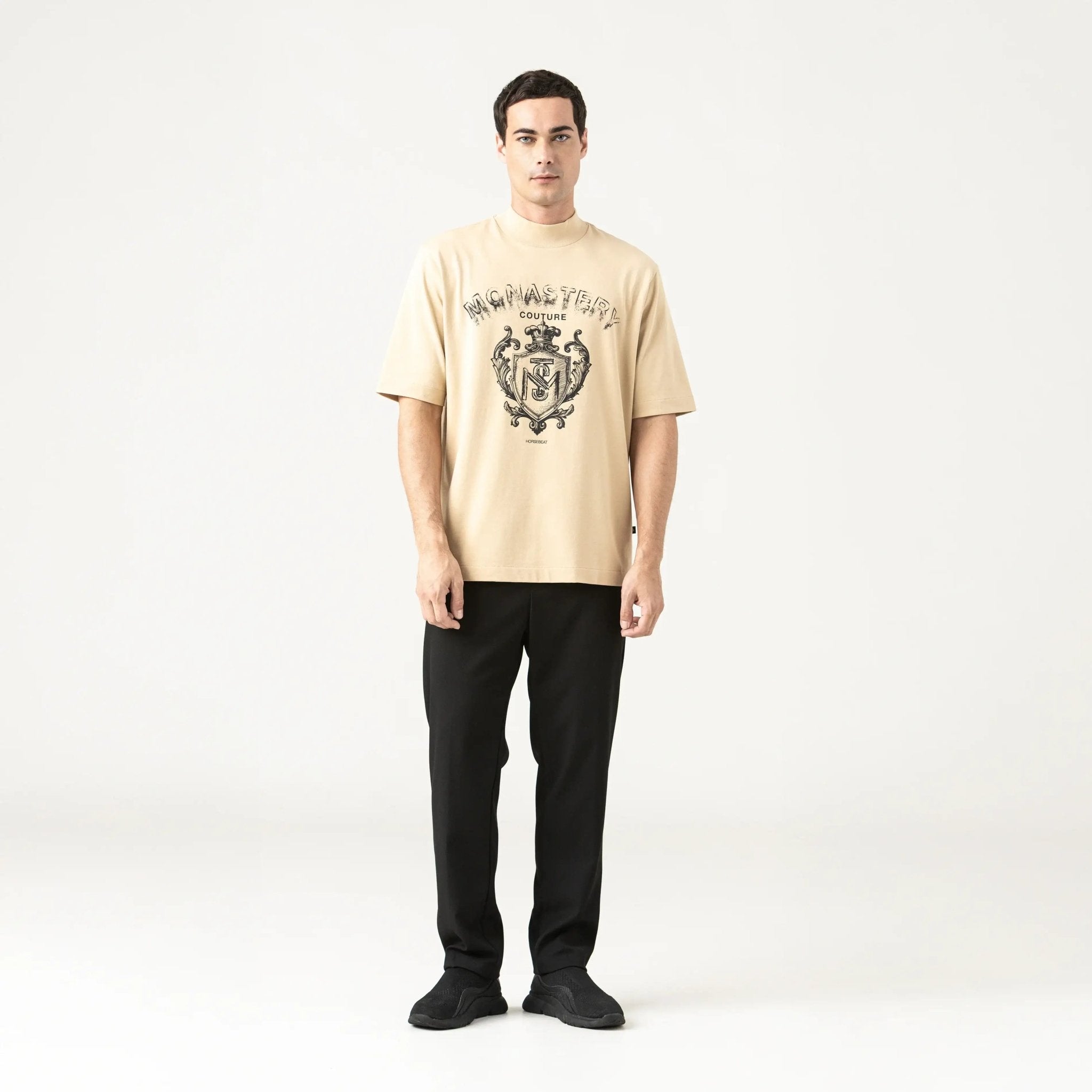 SHEVAL T - SHIRT OVERSIZED MEN IRISH CREAM - Monastery | Tienda Oficial Colombia