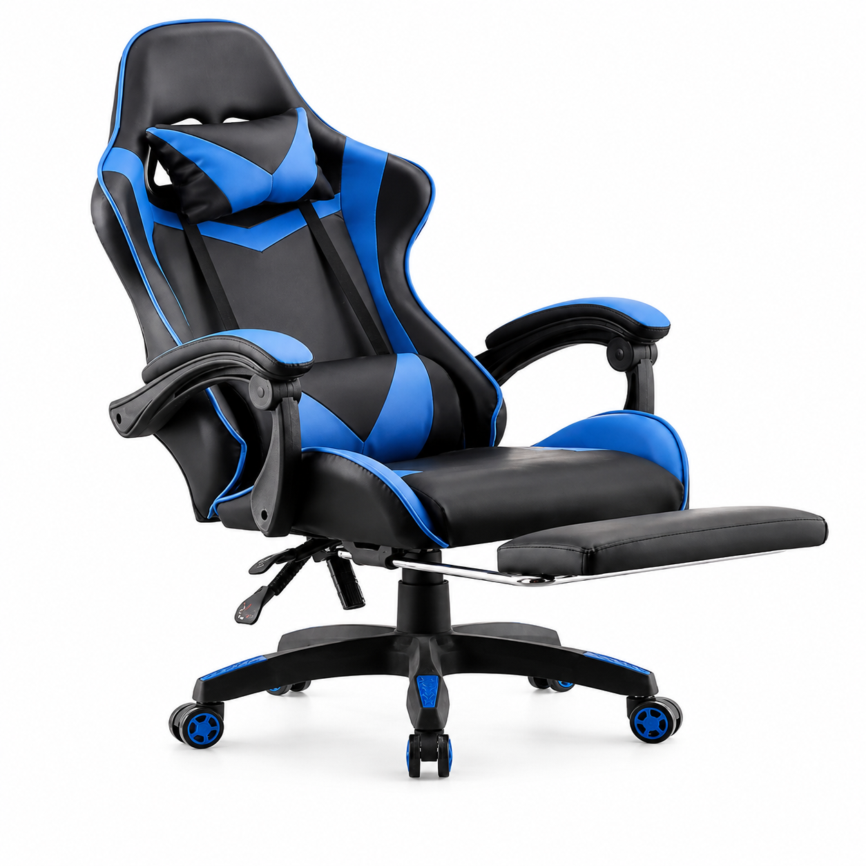 Silla Gamer Con Reposapiés Y Diseño Ergonómico