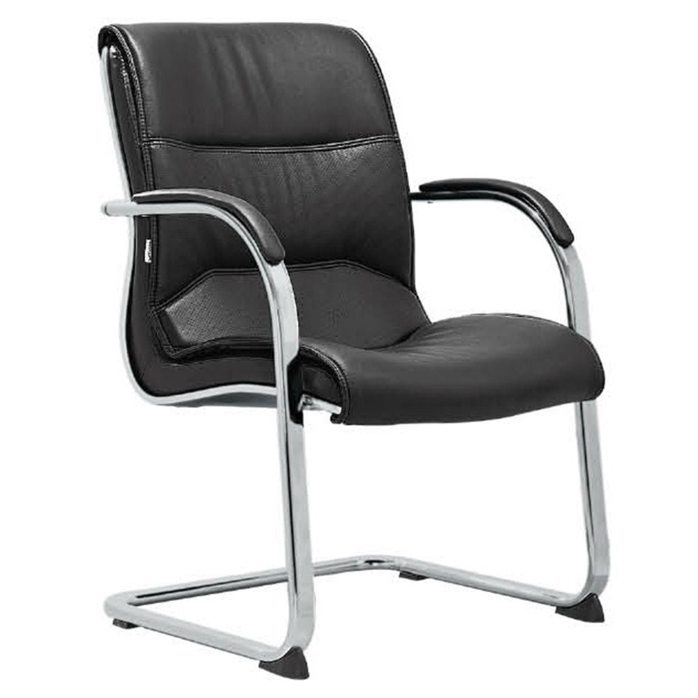 SILLA DE ESPERA STARKEN EN PIEL BLACK