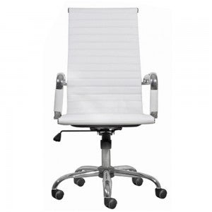 SILLA EJECUTIVA EN PIEL WHITE