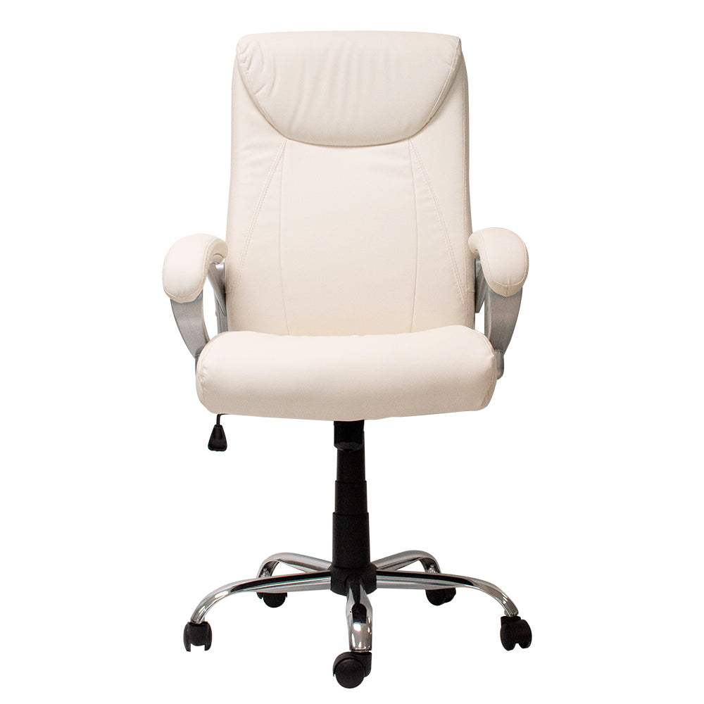 SILLN EJECUTIVO STARKEN WHITE EN PIEL