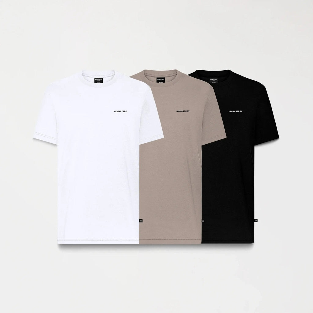 SKIP PACK T - SHIRT MEN BLACK - WHITE - TAUPE GRAY - Monastery | Tienda Oficial Colombia