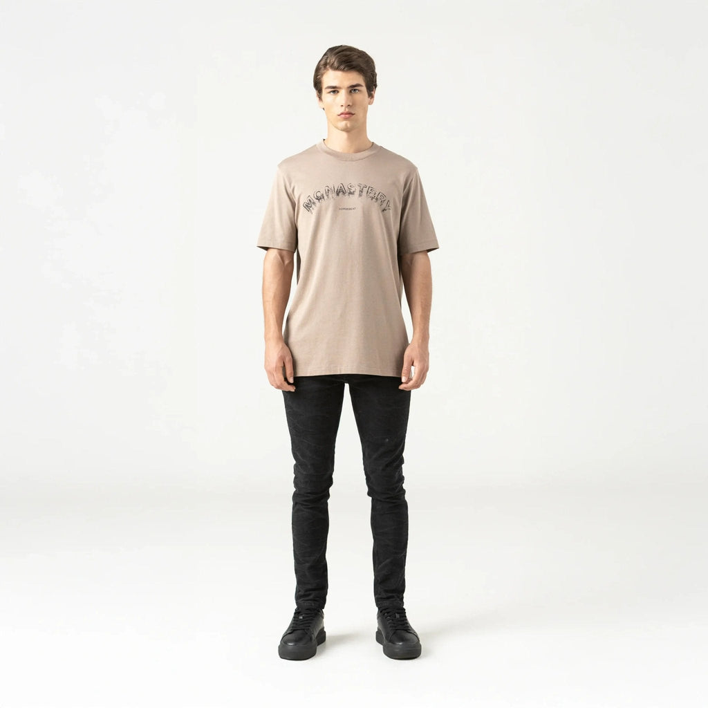 SMOKE T - SHIRT MEN TAUPE GRAY - Monastery | Tienda Oficial Colombia