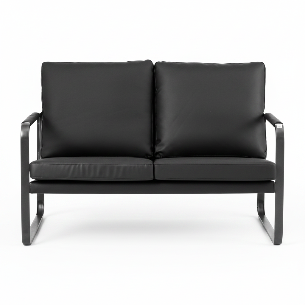 SOFA STARKEN PARA 2 PERSONAS PU BLACK