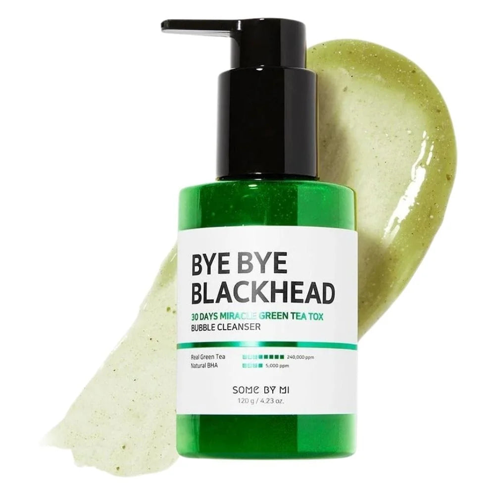 (SB) SOME BY MI BYE BYE BLACKHEAD 30 DAYS MILACLE GREEN TEA TOX BUBBLE CLEANSER 120G
