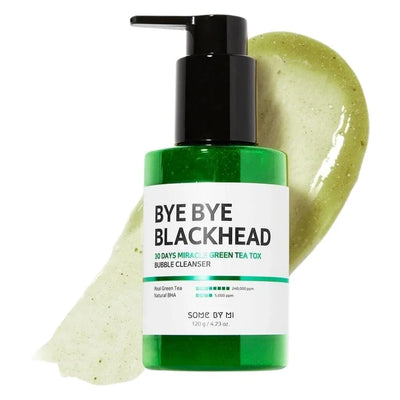 (SB) SOME BY MI BYE BYE BLACKHEAD 30 DAYS MILACLE GREEN TEA TOX BUBBLE CLEANSER 120G