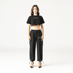 SUMMER CROP TOP WOMEN BLACK - Kliquea