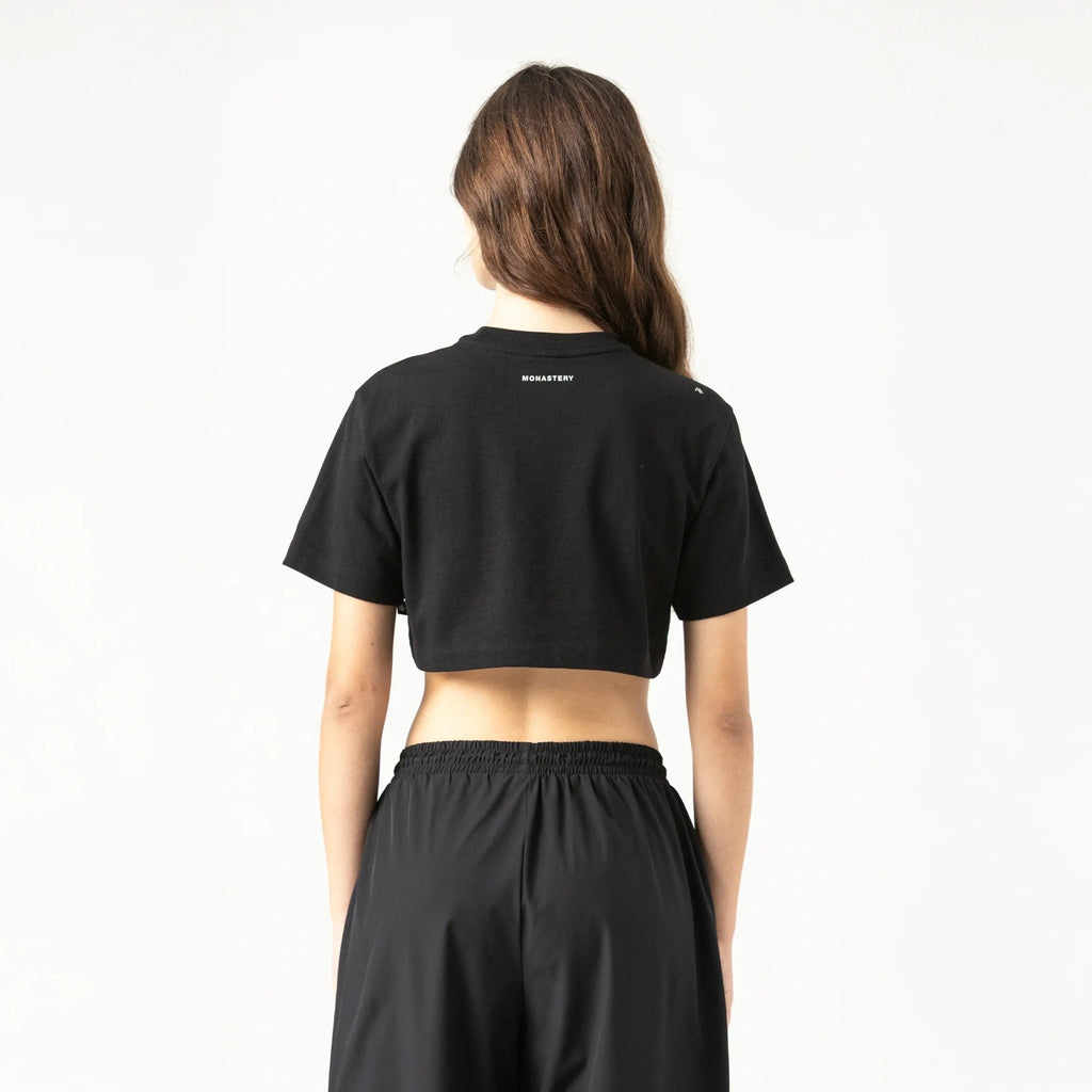 SUMMER CROP TOP WOMEN BLACK - Kliquea