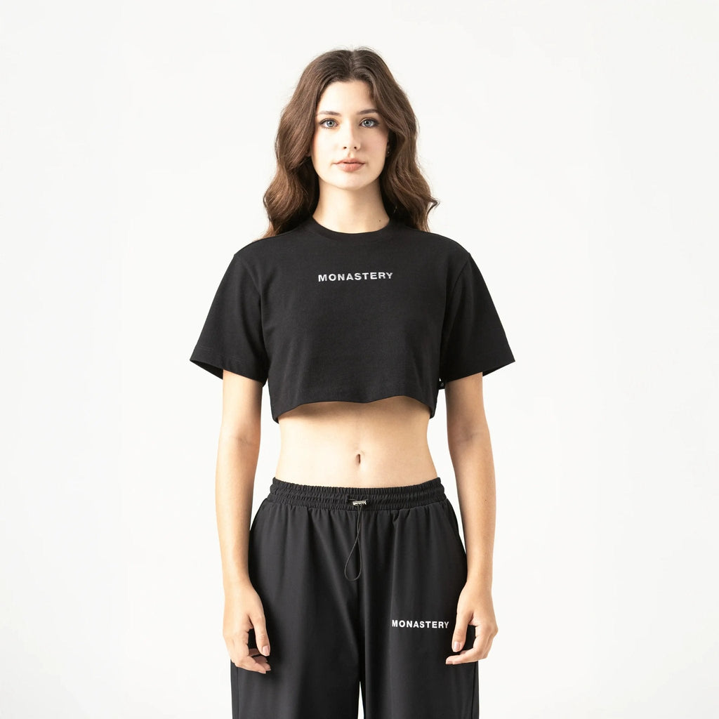 SUMMER CROP TOP WOMEN BLACK - Kliquea